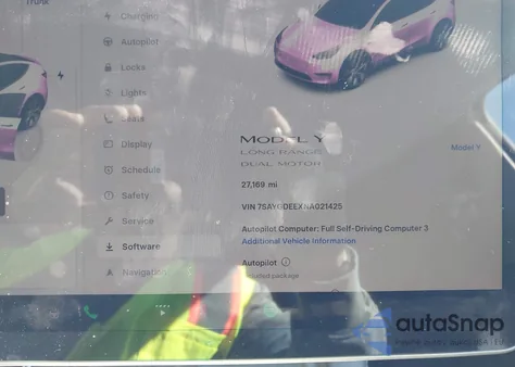 2022 Tesla Model Y Long Range Dual Motor All-Wheel Drive из США, поврежденный, VIN 7SAYGDEEXNA021425